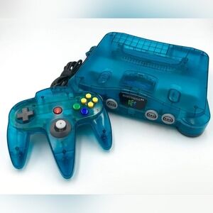 Nintendo 64 Console Blue with 2 Controllers